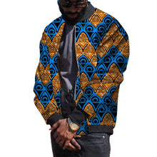 Load image into Gallery viewer, African Clothing Men Jackets Fashion Loose Zipper Ankara Coat Traditional Dashiki Print Tops