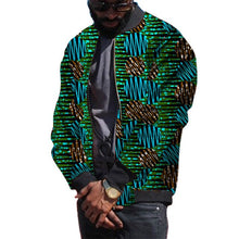 Load image into Gallery viewer, African Clothing Men Jackets Fashion Loose Zipper Ankara Coat Traditional Dashiki Print Tops