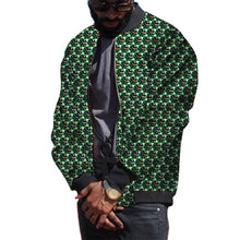 Load image into Gallery viewer, African Clothing Men Jackets Fashion Loose Zipper Ankara Coat Traditional Dashiki Print Tops