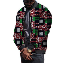 Load image into Gallery viewer, African Clothing Men Jackets Fashion Loose Zipper Ankara Coat Traditional Dashiki Print Tops