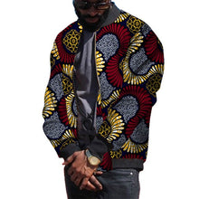Load image into Gallery viewer, African Clothing Men Jackets Fashion Loose Zipper Ankara Coat Traditional Dashiki Print Tops