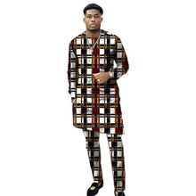 Load image into Gallery viewer, African Clothing Men&#39;s Print Set Shirt With Trouser Patchwork Ankara Pant Wedding Wear Male Formal Outfits
