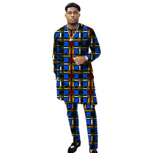Load image into Gallery viewer, African Clothing Men&#39;s Print Set Shirt With Trouser Patchwork Ankara Pant Wedding Wear Male Formal Outfits