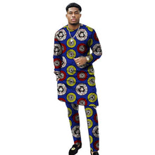 Load image into Gallery viewer, African Clothing Men&#39;s Print Set Shirt With Trouser Patchwork Ankara Pant Wedding Wear Male Formal Outfits