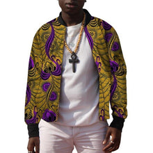Load image into Gallery viewer, African Men&#39;s Baseball Bomber Jacket Ankara Coat Man Dashiki Print