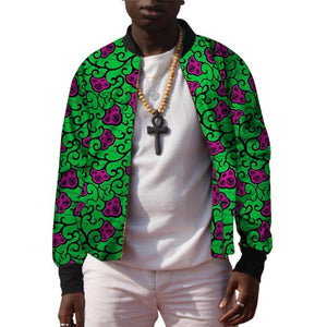 African Men's Baseball Bomber Jacket Ankara Coat Man Dashiki Print