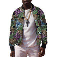 Load image into Gallery viewer, African Men&#39;s Baseball Bomber Jacket Ankara Coat Man Dashiki Print