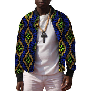 African Men's Baseball Bomber Jacket Ankara Coat Man Dashiki Print