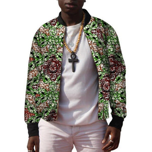 African Men's Baseball Bomber Jacket Ankara Coat Man Dashiki Print