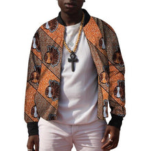 Load image into Gallery viewer, African Men&#39;s Baseball Bomber Jacket Ankara Coat Man Dashiki Print