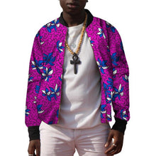 Load image into Gallery viewer, African Men&#39;s Baseball Bomber Jacket Ankara Coat Man Dashiki Print