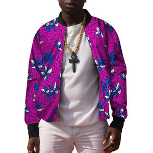 African Men's Baseball Bomber Jacket Ankara Coat Man Dashiki Print