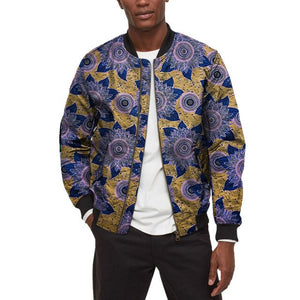 African Print Mens Bomber Jackets Street Styled Coat Dashiki Pattern Tailor-Made