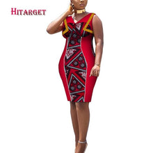 Load image into Gallery viewer, African Print Dresses Dashiki Women Clothes Casual Slim Fashion Kente Robe
