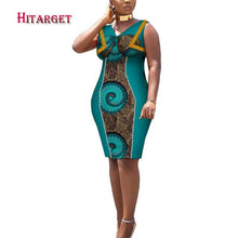 Load image into Gallery viewer, African Print Dresses Dashiki Women Clothes Casual Slim Fashion Kente Robe