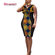 Load image into Gallery viewer, African Print Dresses Dashiki Women Clothes Casual Slim Fashion Kente Robe