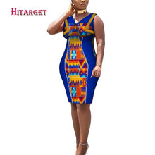 Load image into Gallery viewer, African Print Dresses Dashiki Women Clothes Casual Slim Fashion Kente Robe