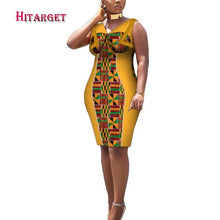 Load image into Gallery viewer, African Print Dresses Dashiki Women Clothes Casual Slim Fashion Kente Robe