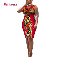 Load image into Gallery viewer, African Print Dresses Dashiki Women Clothes Casual Slim Fashion Kente Robe