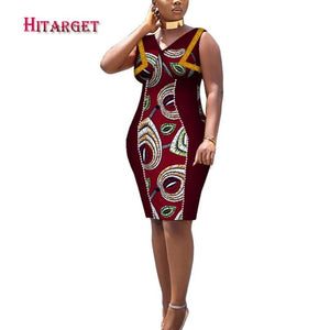 African Print Dresses Dashiki Women Clothes Casual Slim Fashion Kente Robe