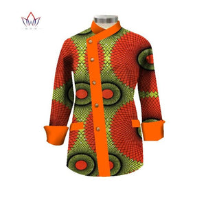 Fashion African Short Coat Print Dashiki Outfits Bazin Rich