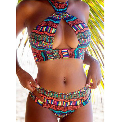 African Clothes for Women Sexy Polyester Two Pieces Sets Top and Pant