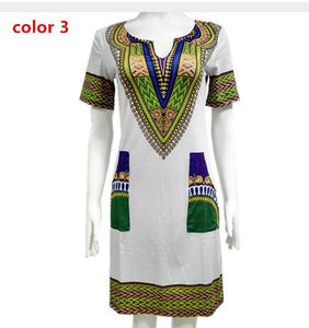 Wholesale 3XL Oversize Women Sexy Dashiki Summer Print African Dress For Women - Chocolate Boy Ltd
