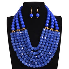 Load image into Gallery viewer, Handmade Braid Jewellry Sets Fashion Necklace For Women Nigeria Bridal Wedding African Beads - Chocolate Boy Ltd