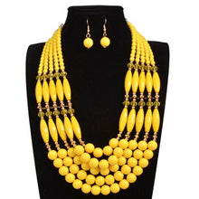 Load image into Gallery viewer, Handmade Braid Jewellry Sets Fashion Necklace For Women Nigeria Bridal Wedding African Beads - Chocolate Boy Ltd