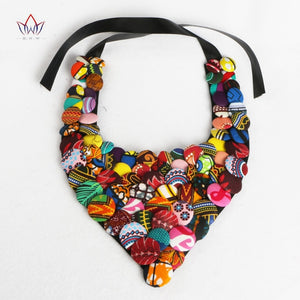 Colourful African Button Necklace African Accessories for Women