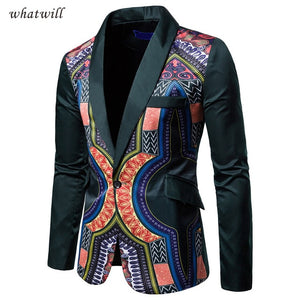 Traditional Cultural Wear Mens Africa Suit Jacket Clothing Fashion Casual Dress Robe - Chocolate Boy Ltd