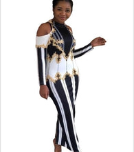 Load image into Gallery viewer, African Dress Slim Sleeved Dress, New, Fashion, African, Women, Clothing - Chocolate Boy Ltd