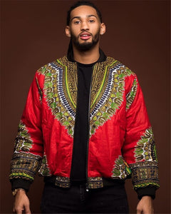 African Men Jacket Print Rich Long Sleeve Fashion Africa Traditional Dashiki Retro Coat for Male Clothing S-XL - Chocolate Boy Ltd