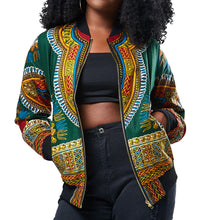 Load image into Gallery viewer, African Print Jacket Women Dashiki Long Sleeve Casual Jacket - Chocolate Boy Ltd