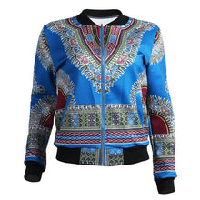 Load image into Gallery viewer, African Print Jacket Women Dashiki Long Sleeve Casual Jacket - Chocolate Boy Ltd