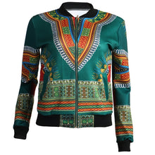 Load image into Gallery viewer, African Print Jacket Women Dashiki Long Sleeve Casual Jacket - Chocolate Boy Ltd